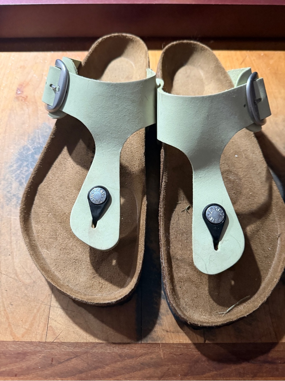 Birkenstock Women's Mint Green T-strap Sandals